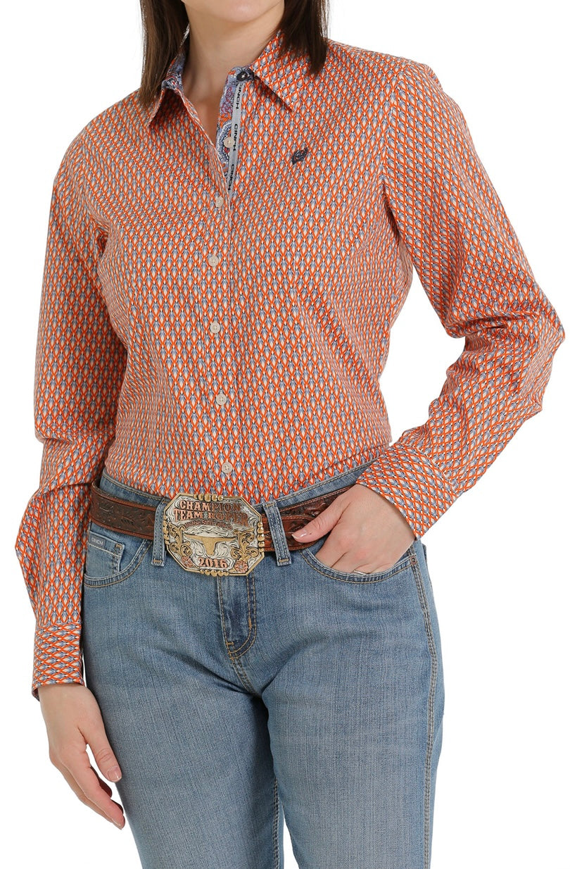 Cinch | Shirt | Orange Diamond