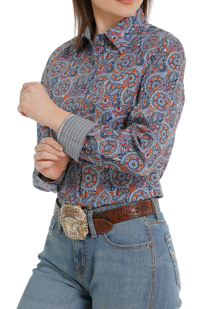 Cinch | Shirt | Light Blue Paisley