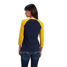 Load the image into the gallery, Ariat | Baseball Tee | Yellow Arrow
