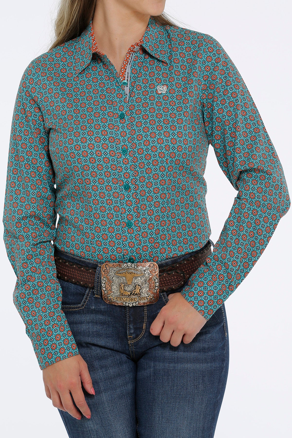 Cinch | Shirt | Teal Medallion