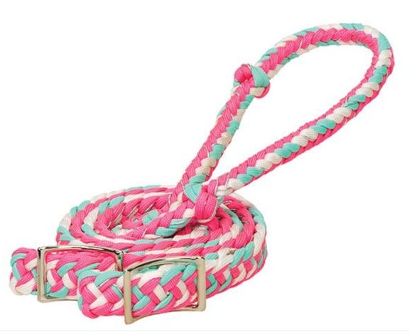 Barrel Reins | Pink, White and Mint