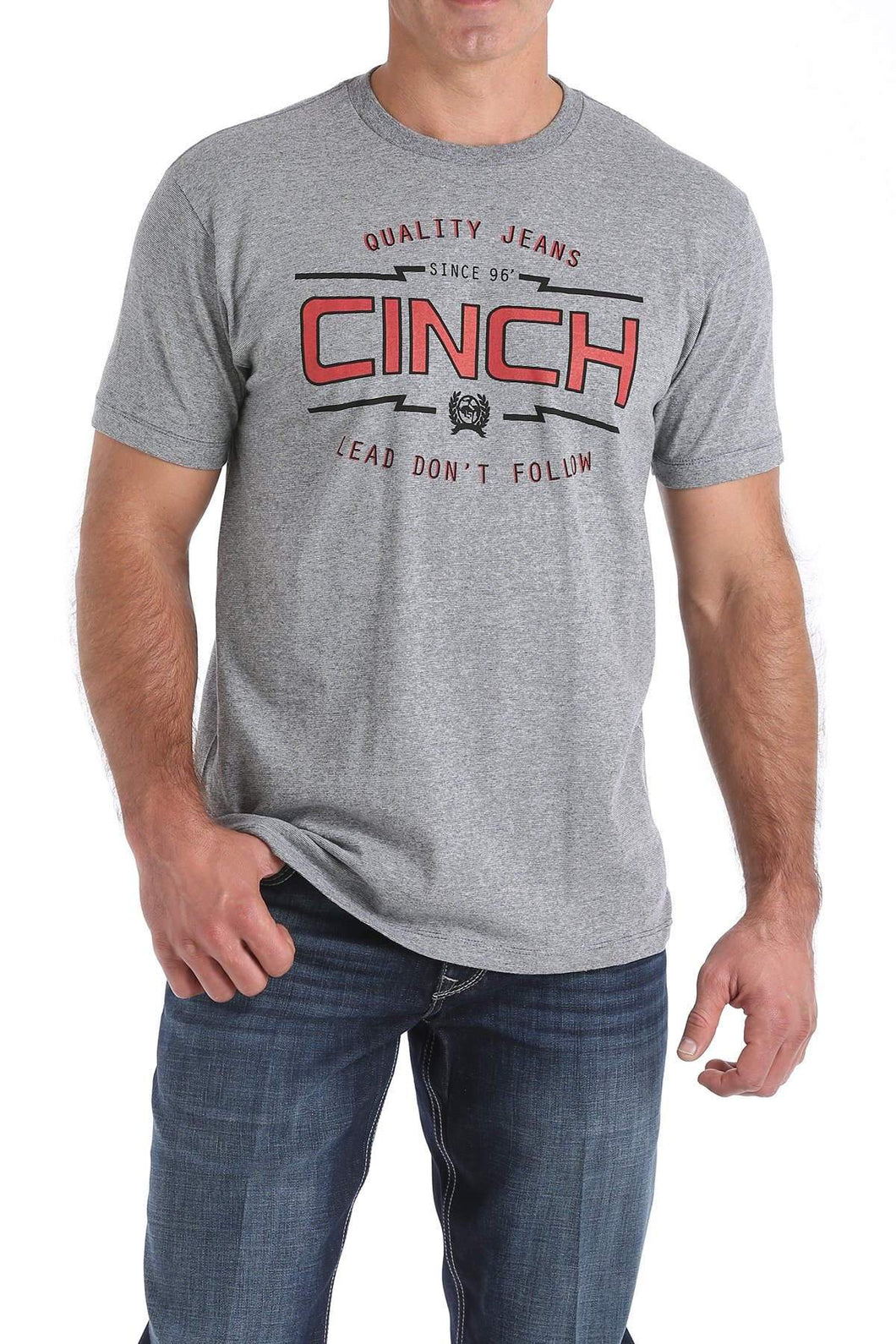 Cinch | T-Shirt | Gray & Red