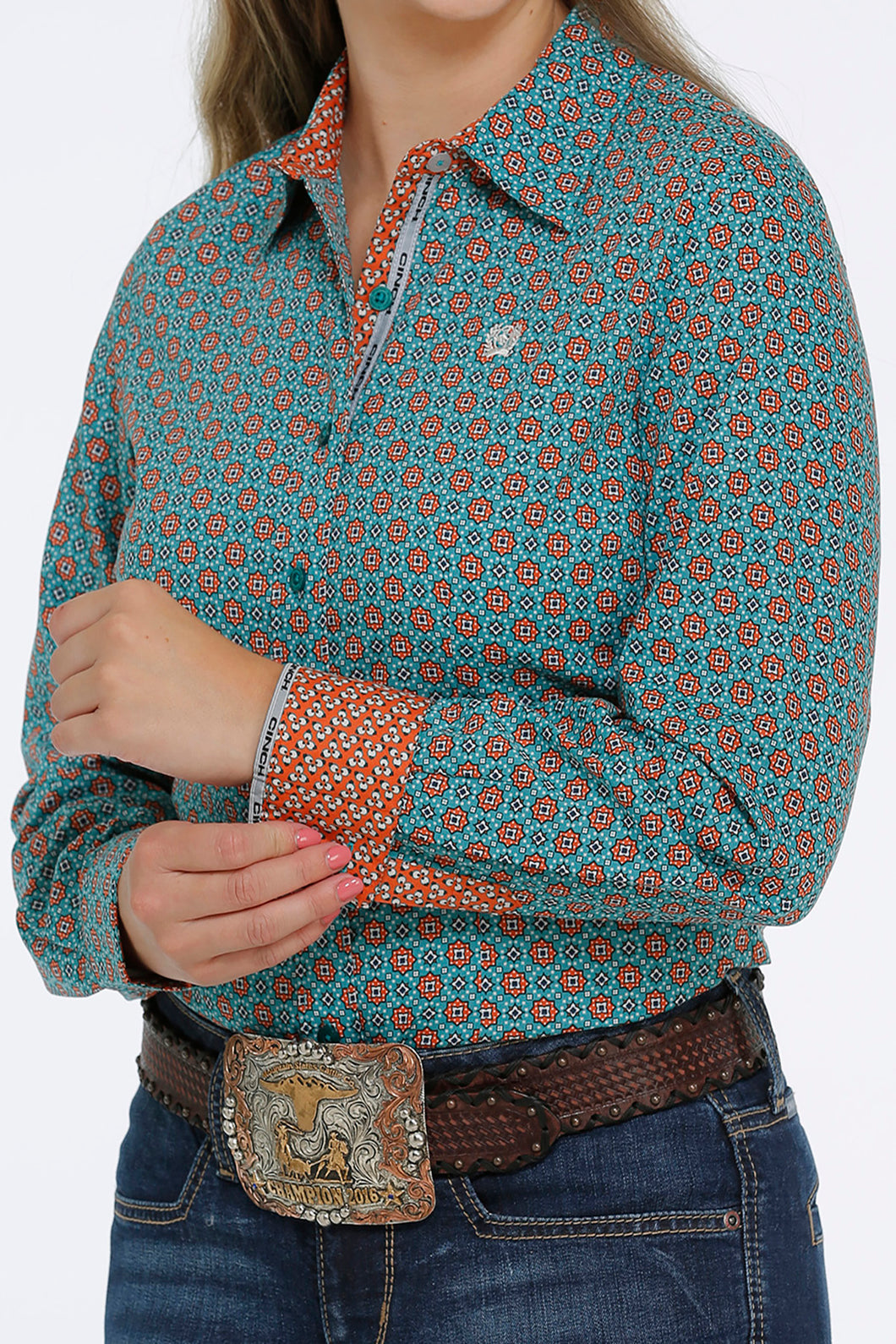 Cinch | Shirt | Teal Medallion