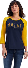 Load the image into the gallery, Ariat | Baseball Tee | Yellow Arrow
