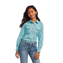 Load the image into the gallery, Ariat | Shirt | Turquoise Bucking Bronc
