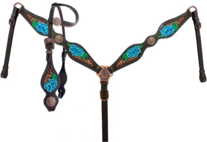 Ensemble | Fleurs Bleues et Léopard