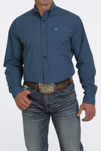 Load the image into the gallery, Cinch | Shirt | Navy Turquoise Plaid
