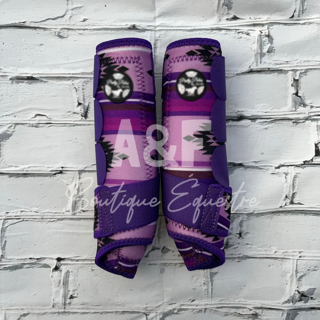 Front Boots | Purple Serape