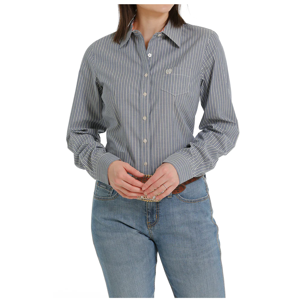 Stockholm Chemise de concours pour femme Champion Blanc et Marine