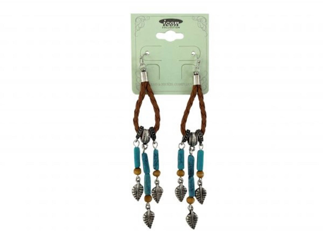 Boucles D’oreilles | Tresses Turquoise