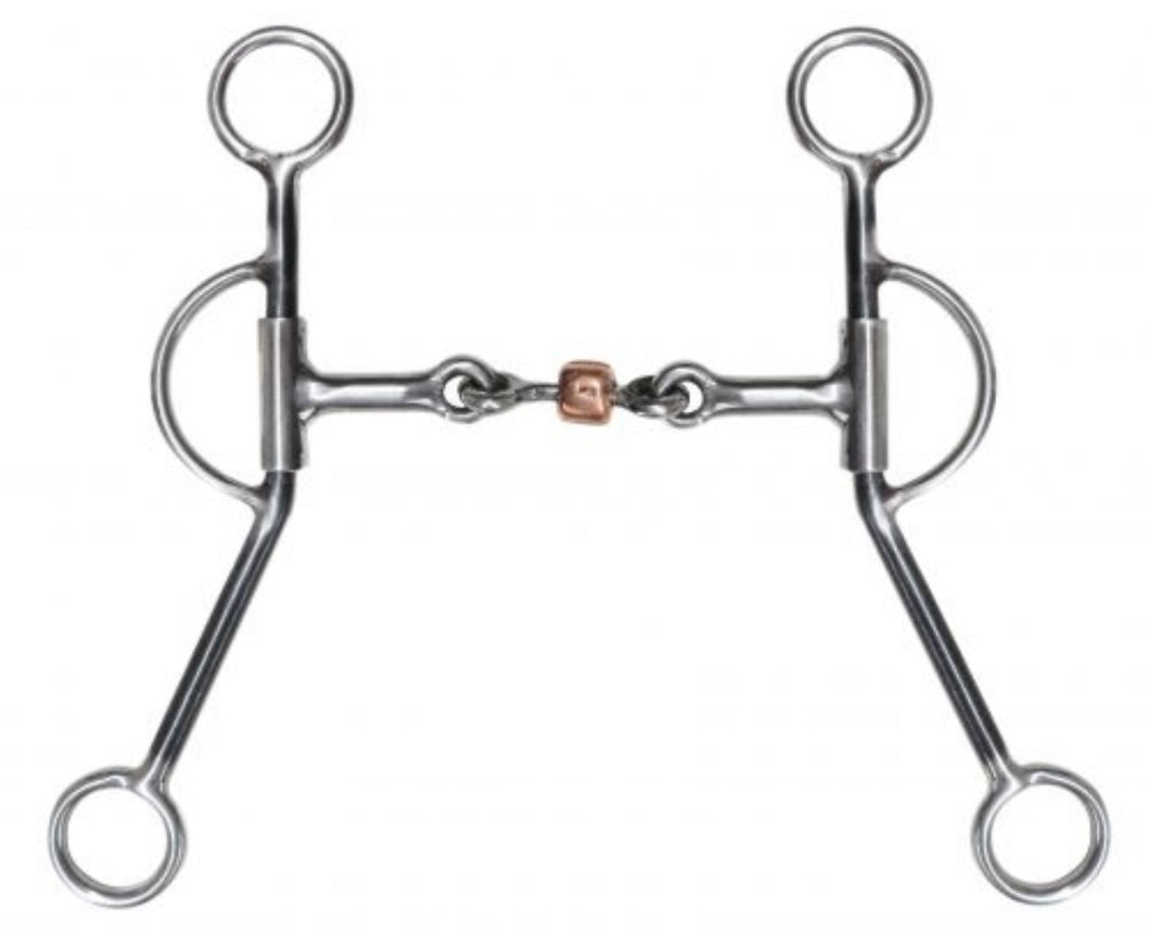 Bit | Snaffle & Copper Dog Bone Roller