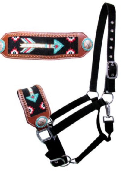 Halter | Red and Turquoise Arrow Noseband