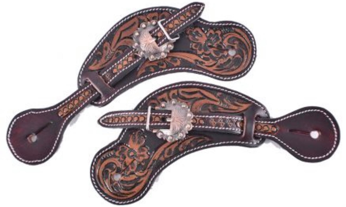 Spur Straps | Floral Tooling – A&F Boutique Équestre