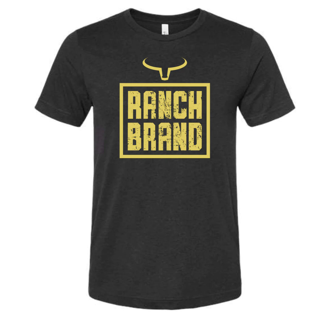 Ranch Brand | T-Shirt | Big Square Gris & Jaune | Small