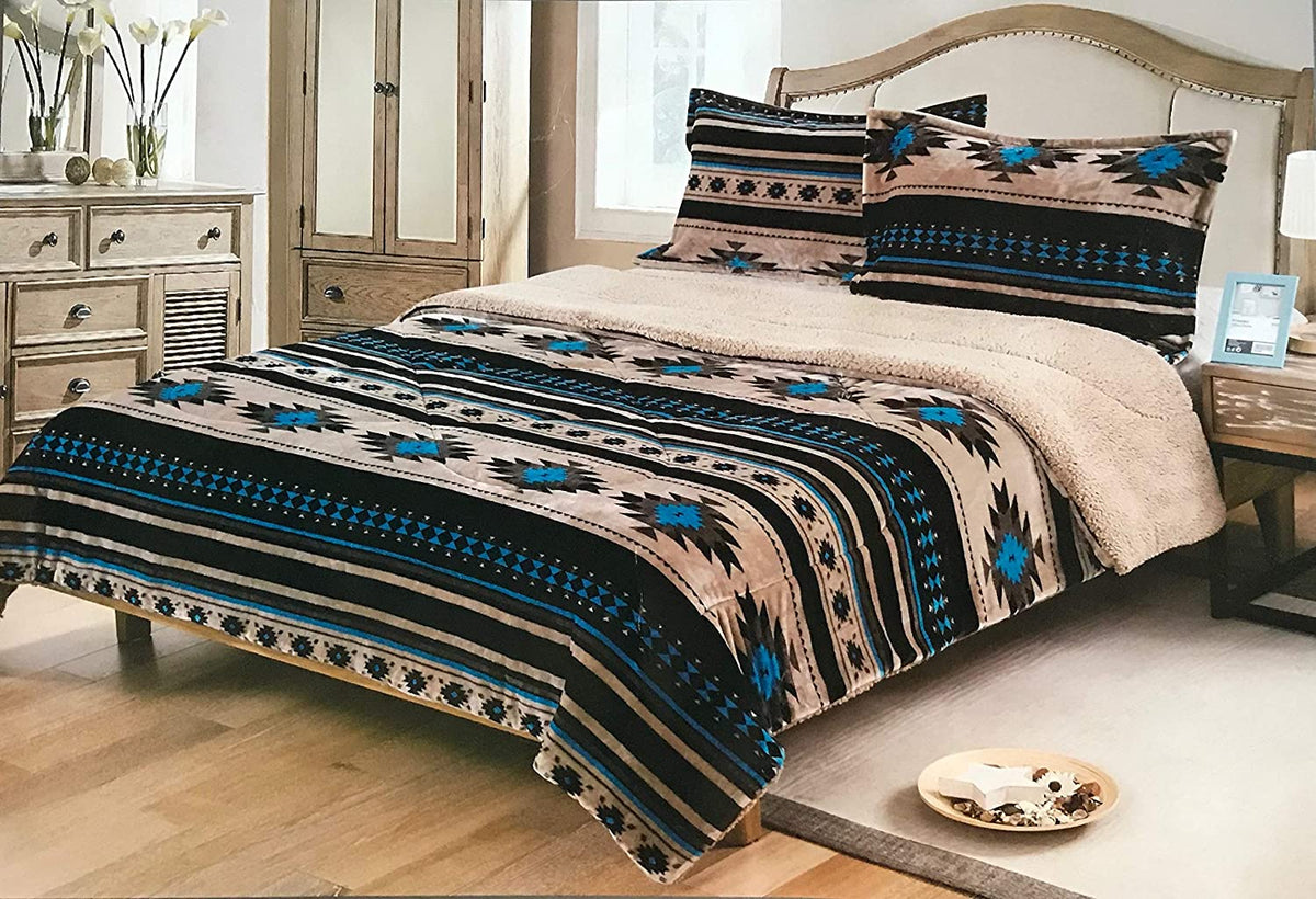 Ensemble de Lit | Tan & Turquoise