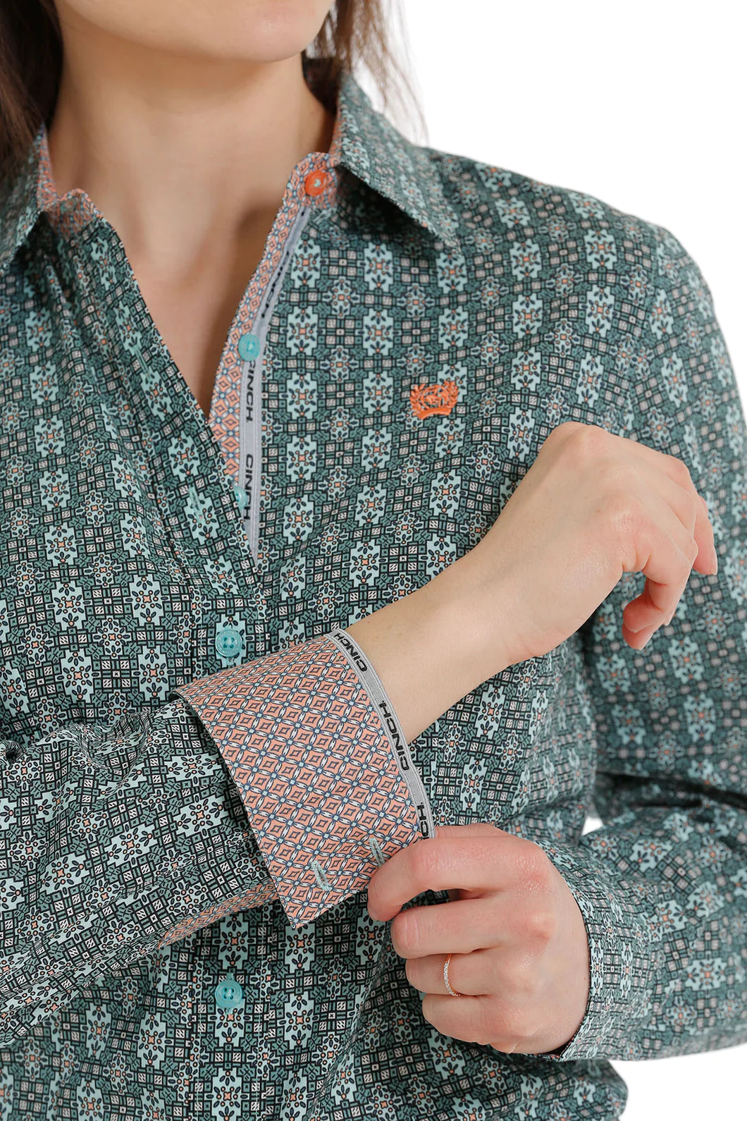 Cinch | Chemise | Turquoise et Corail (S, L, XL)
