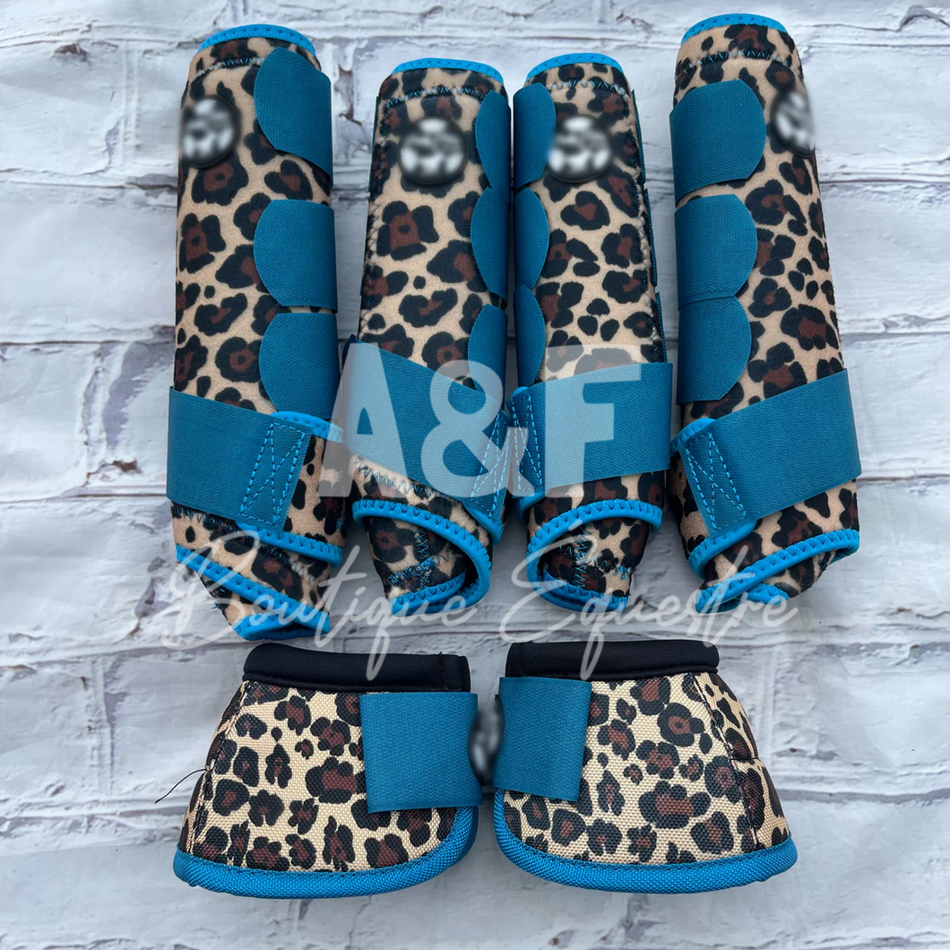 <tc>4 Boots and Bells | Turquoise Cheetah</tc>