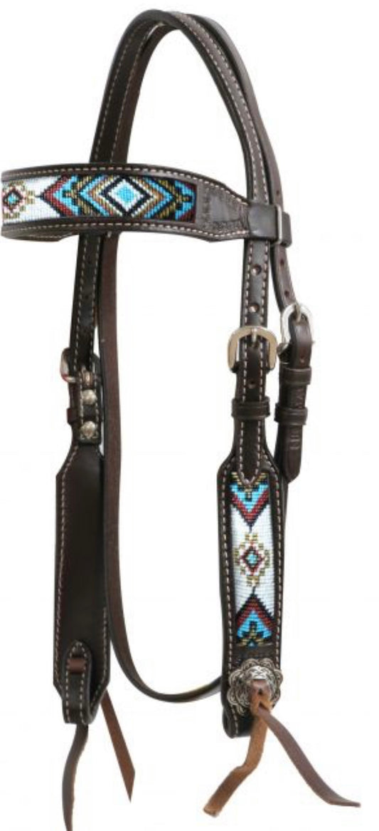 Bride à Frontal | Billes Turquoises