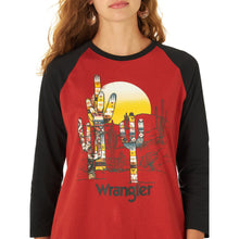 Load the image into the gallery, Wrangler | Baseball Tee | Cactus Sunset
