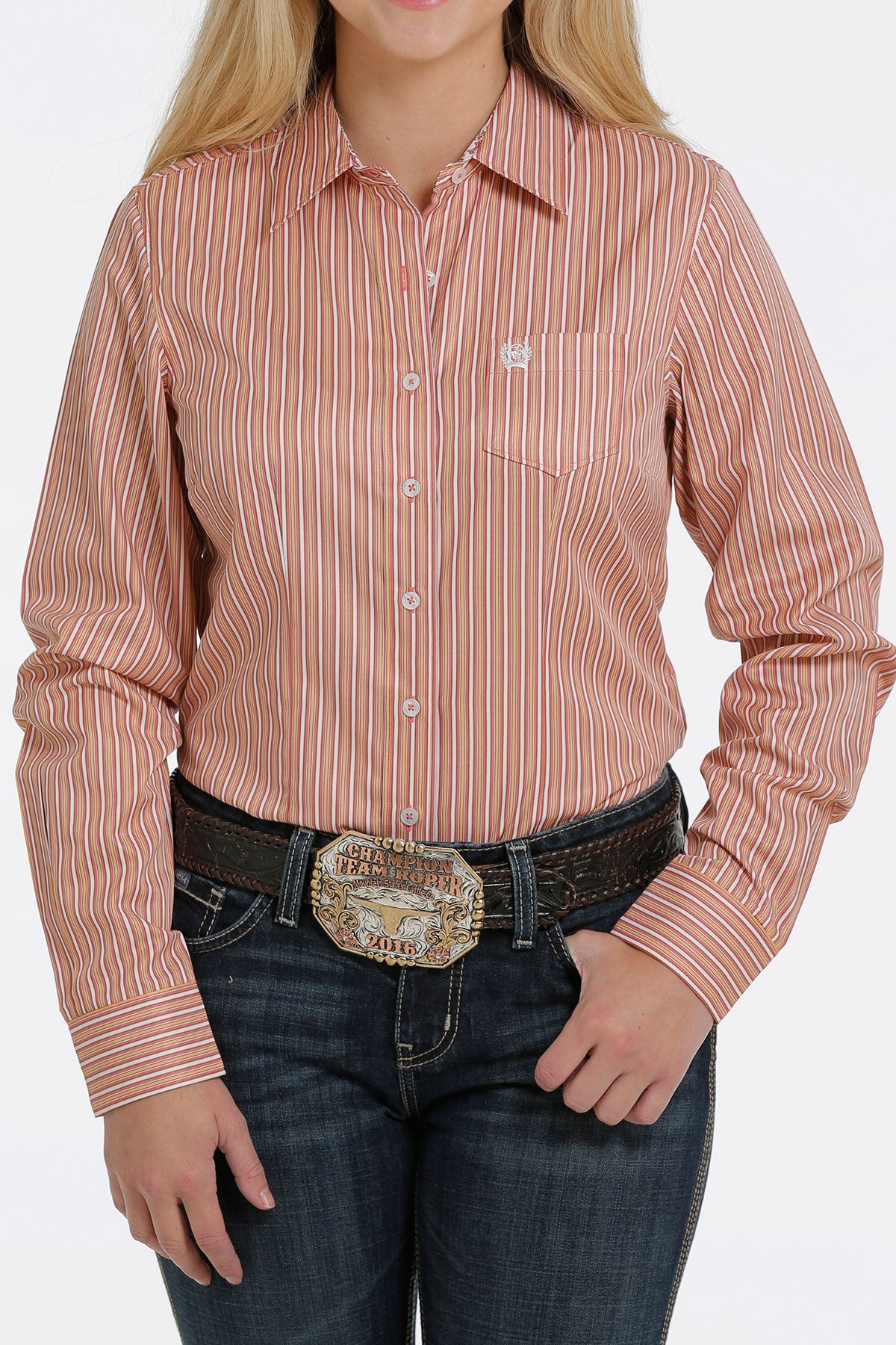 Cinch | Chemise | Tencel Orange Stripe (L, XL)