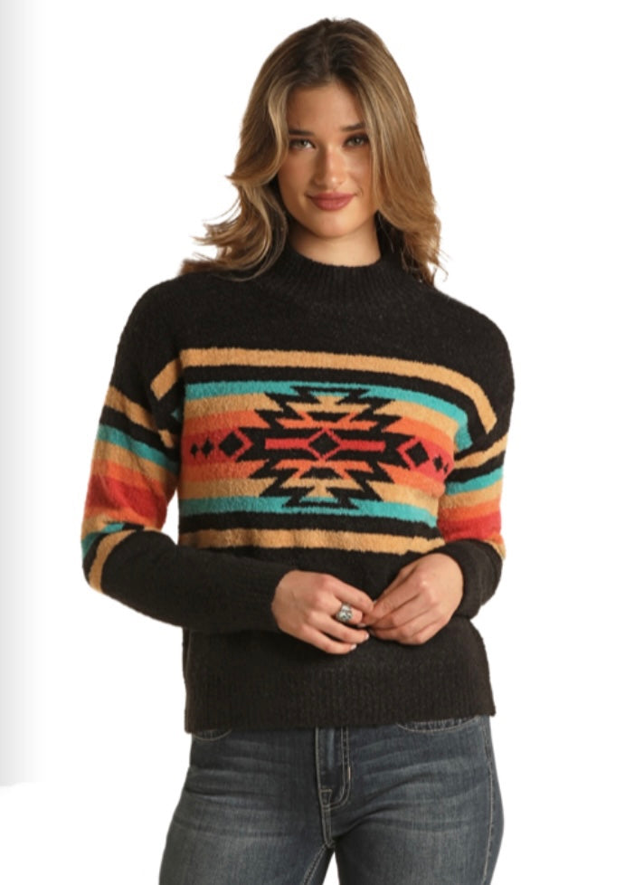 Rock & Roll | Fleece Pullover | Aztec Multi