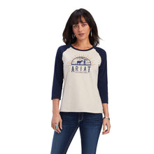 Load the image into the gallery, Ariat | Baseball Tee | Navy Southwest
